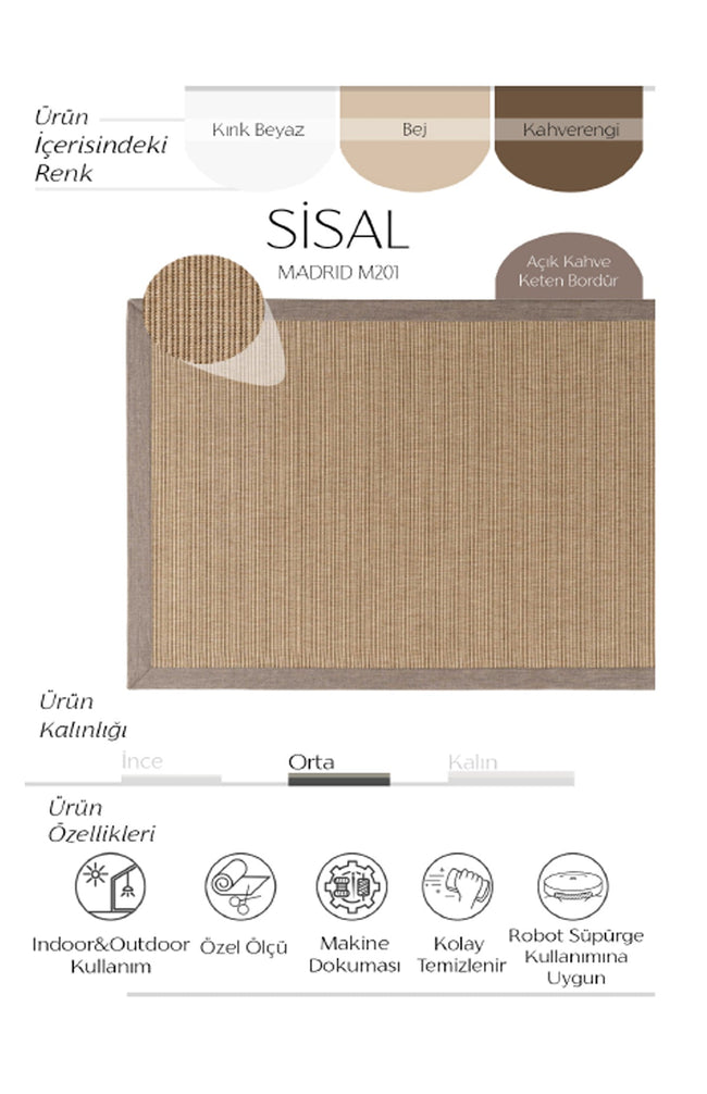 AVVİO HALI MADRİD M201 SİSAL HALI