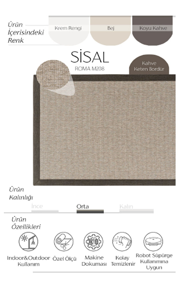 AVVİO HALI ROMA M208 SİSAL HALI