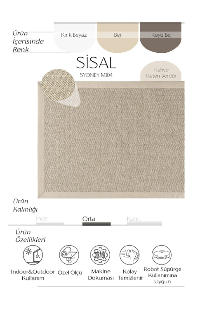 AVVİO HALI SYDNEY M104 SİSAL CARPET 