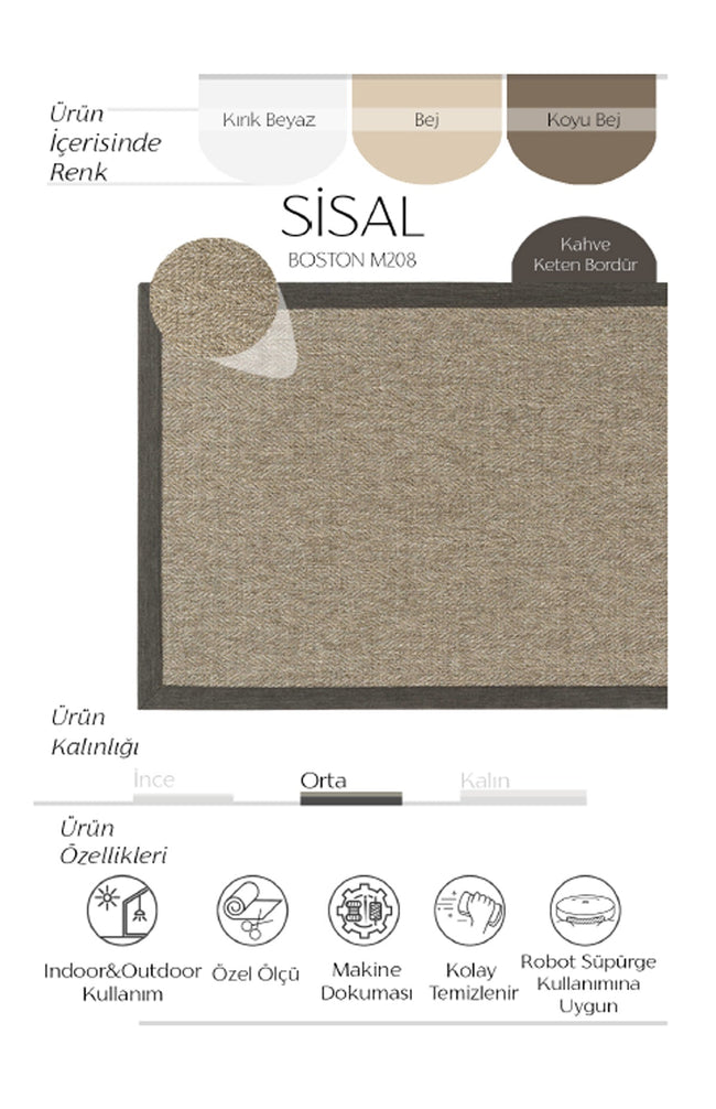 AVVİO HALI BOSTON M208 SİSAL CARPET 