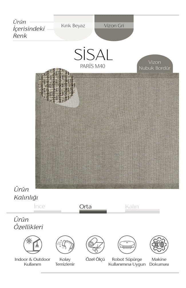 AVVİO HALI PARİS M40 SİSAL HALI