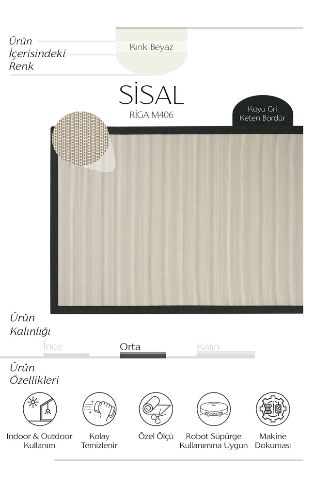 AVVİO HALI RİGA M406 SİSAL HALI