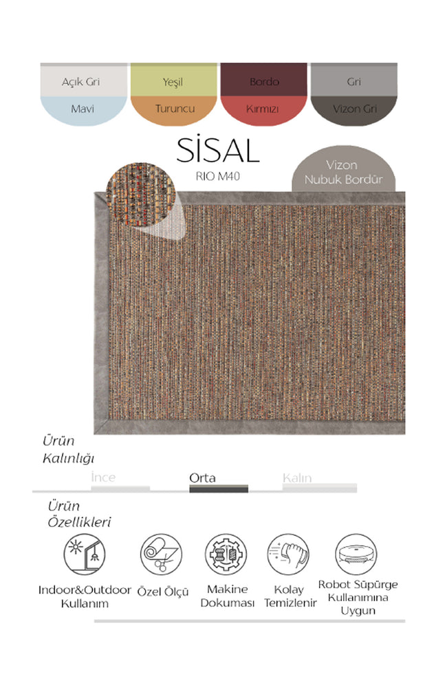 AVVİO HALI RİO M40 SİSAL HALI